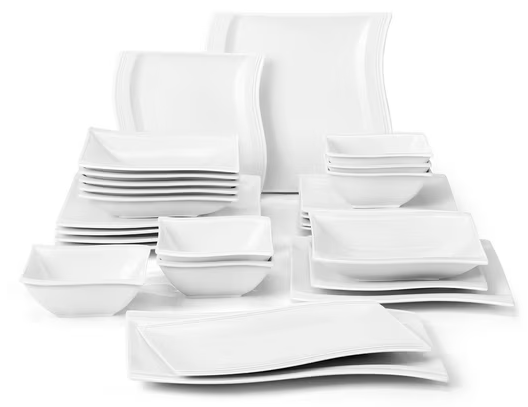 Service de table blanc (set de 5 pièces)